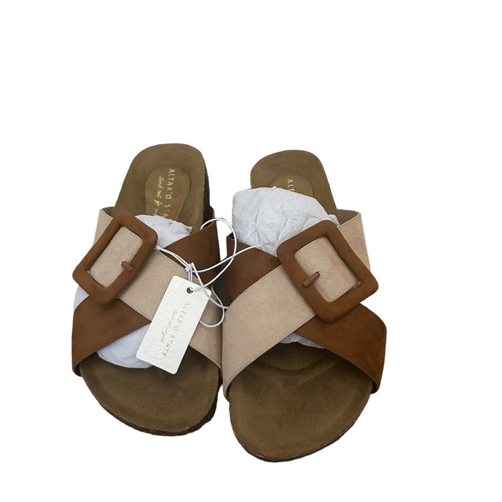 Altar'd State Suede Slide Sandles - Picture 3 of 10